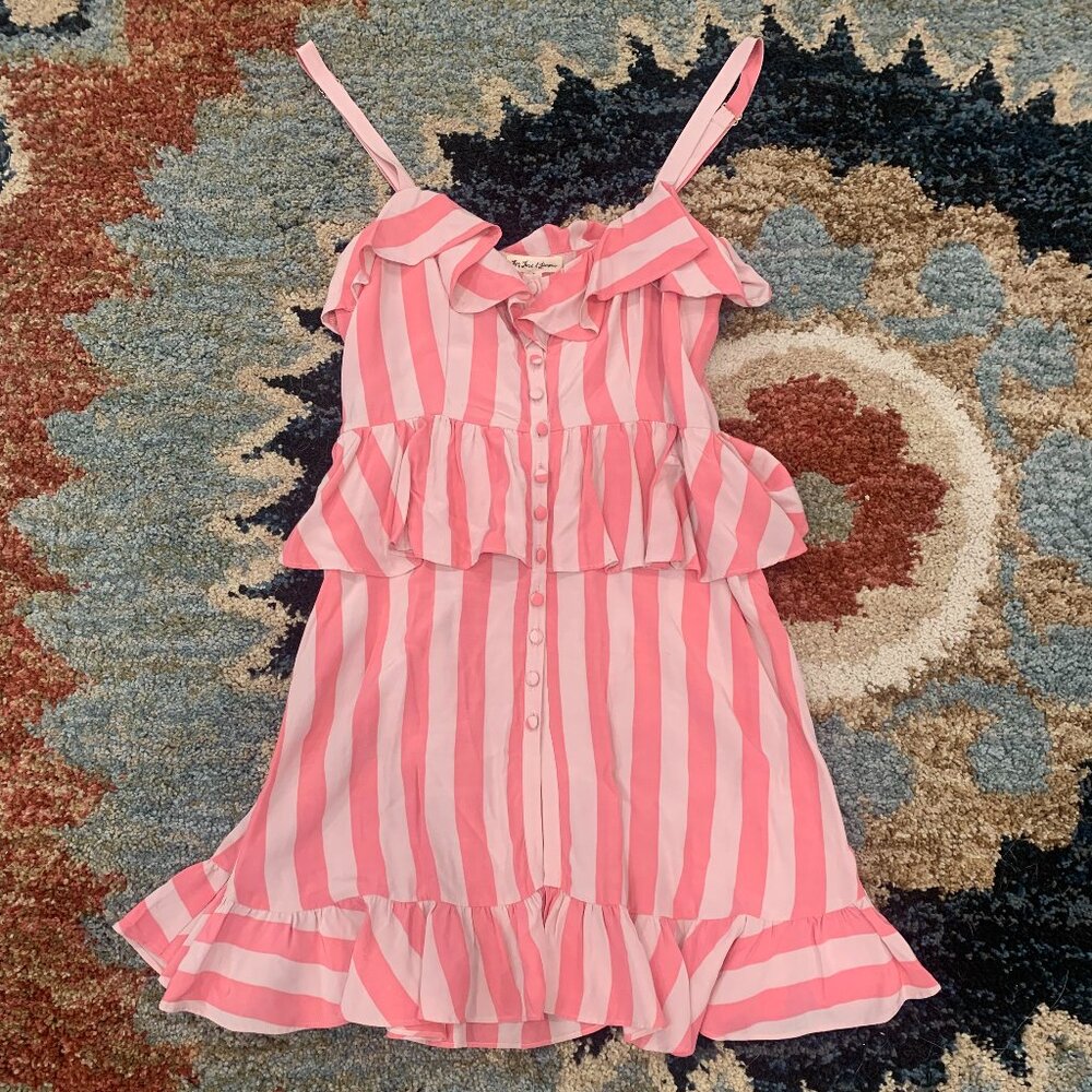 For Love And Lemons Pink Striped Dress